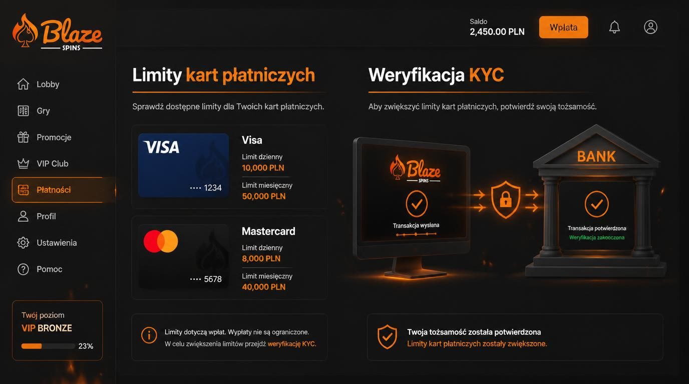 Karta Visa i Mastercard na tle interfejsu kasyna z potwierdzeniem danych